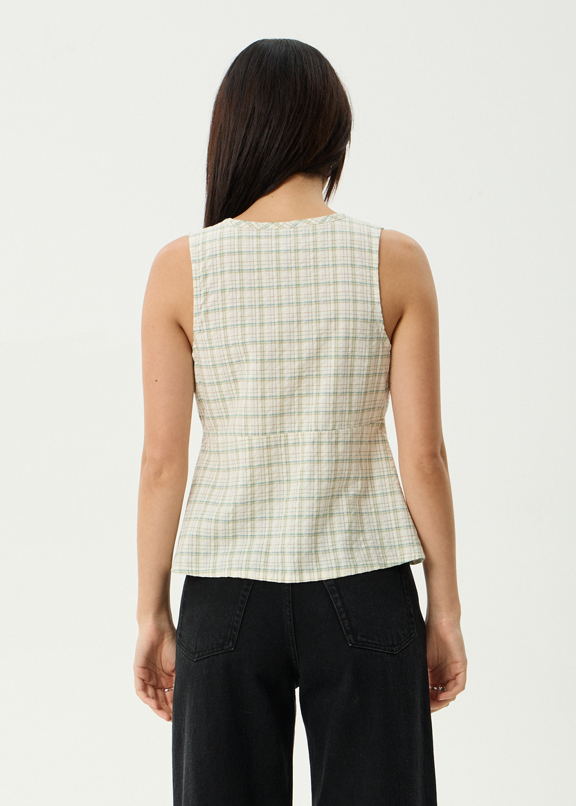 Legacy - Seersucker Sleeveless Top - Boa Check