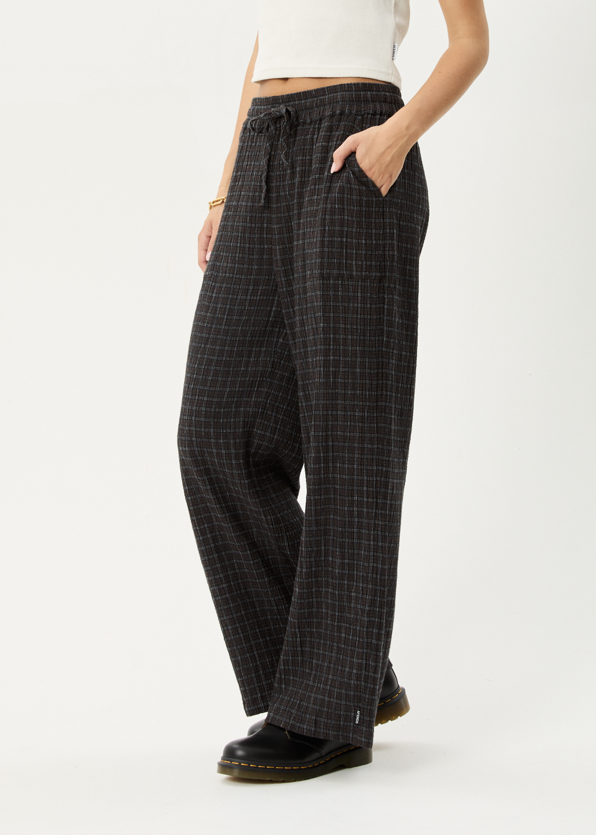 Dusk - Seersucker Check Pant - Black Check