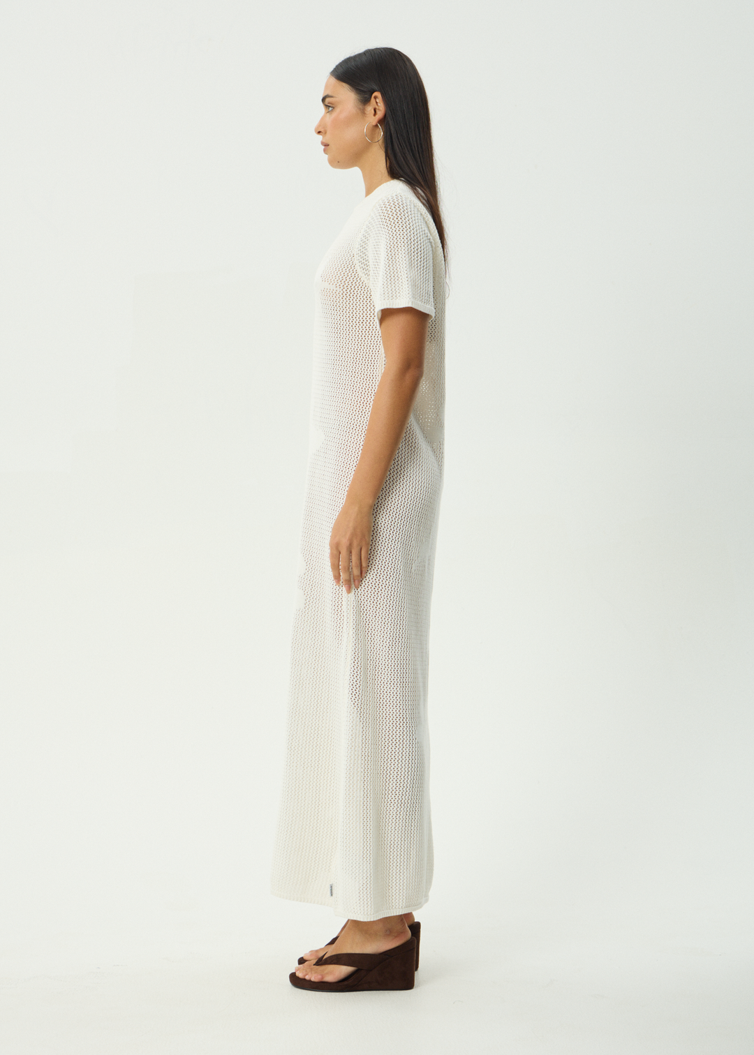 Riley Knit Maxi Dress - White
