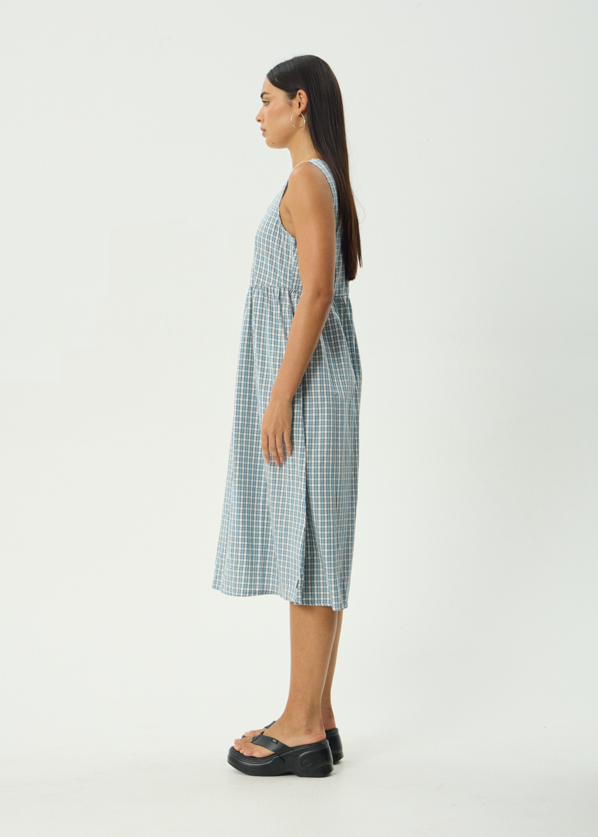 Evans - Check Midi Dress - Overcast Check