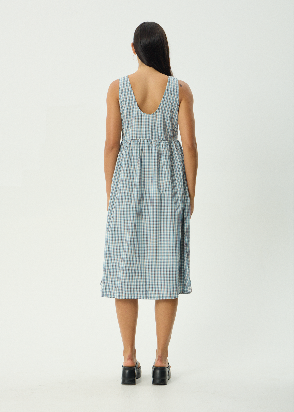 Evans - Check Midi Dress - Overcast Check