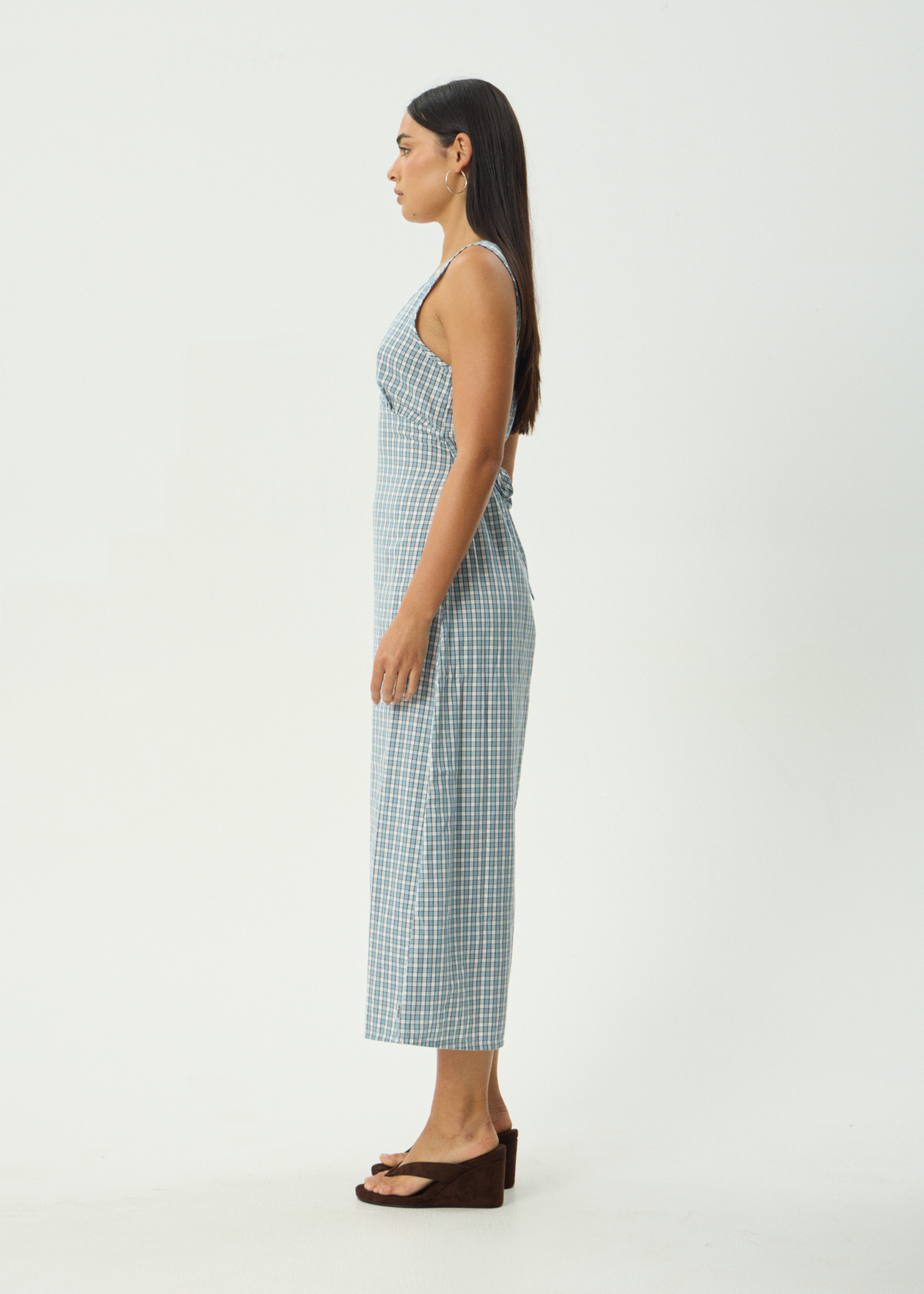 Evans - Check Maxi Dress - Overcast Check