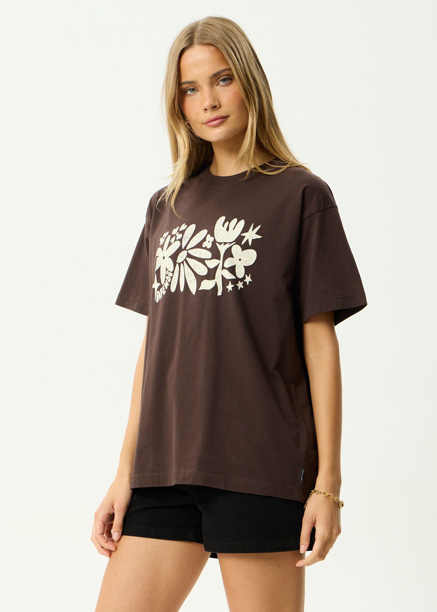 Garden Variety - Oversized Tee - Coffee