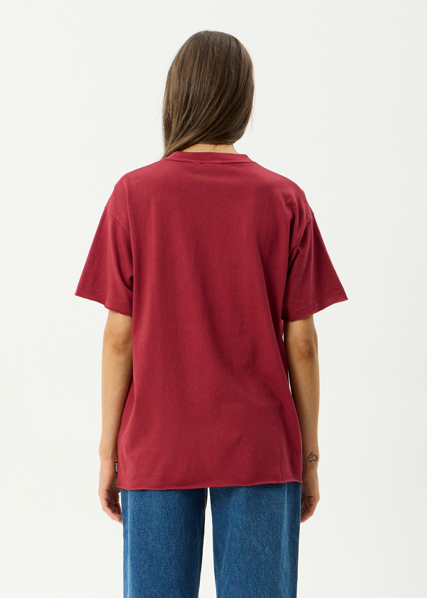 Single N Thorny - Oversized Tee - Burgundy