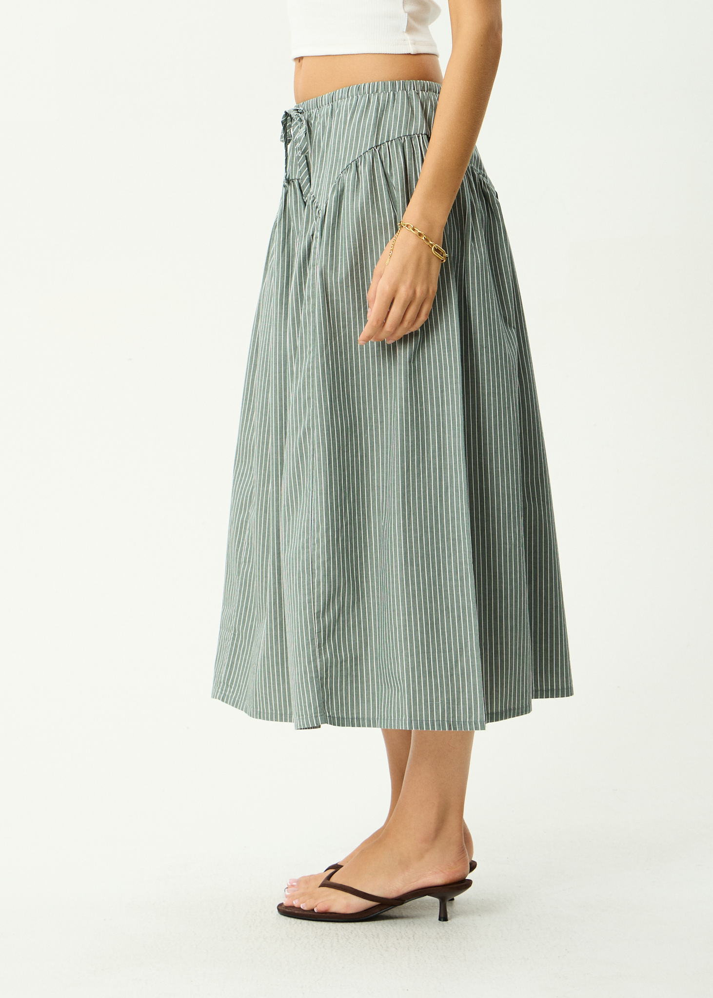 Pinned - Midi Skirt - Sycamore Stripe