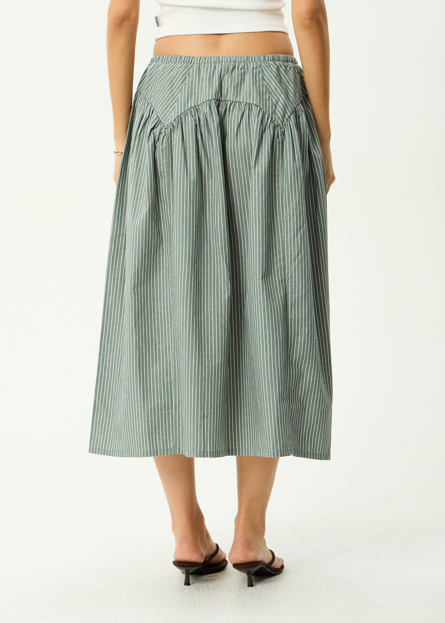Pinned - Midi Skirt - Sycamore Stripe