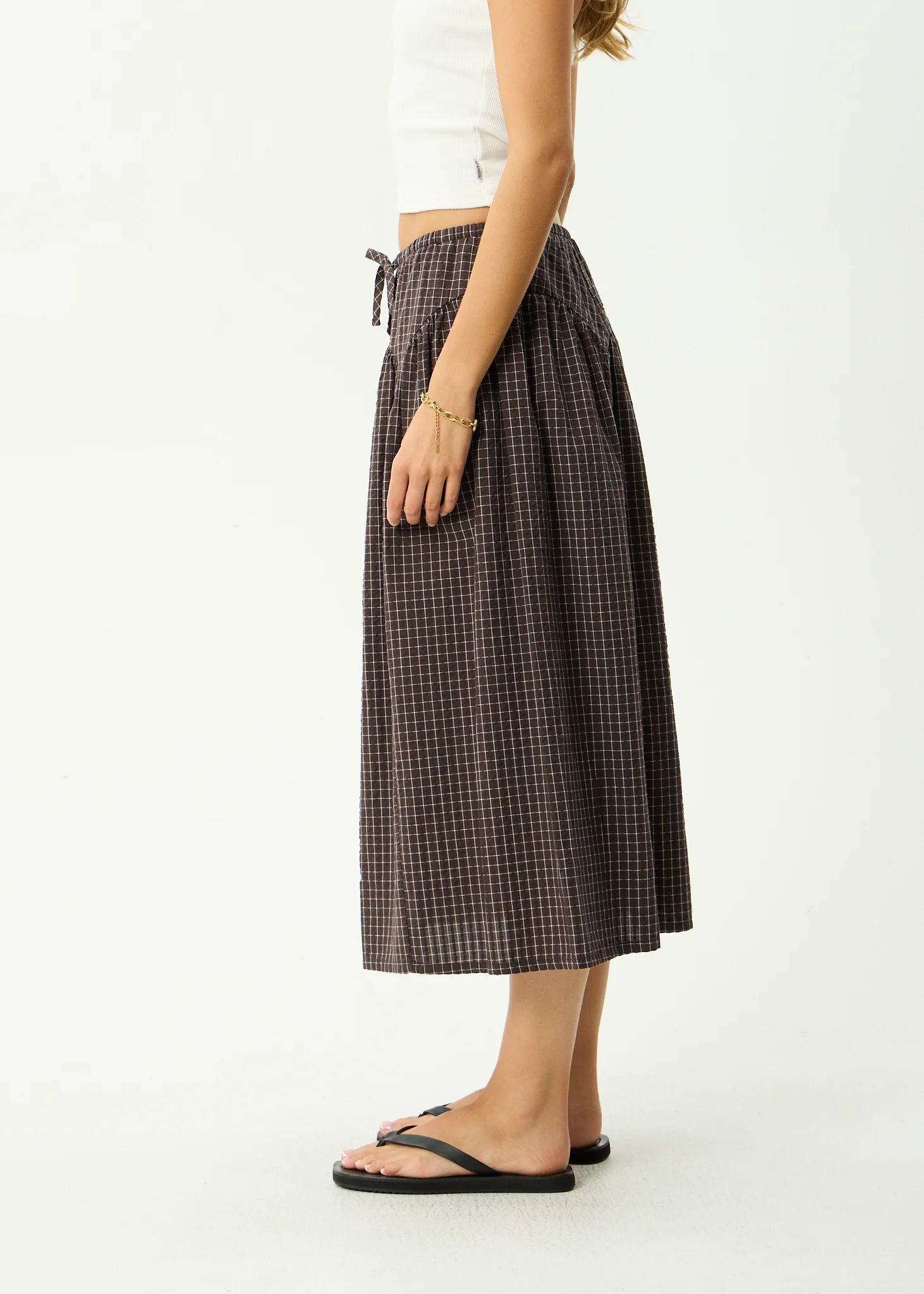 Lux - Midi Skirt - Chocolate Check