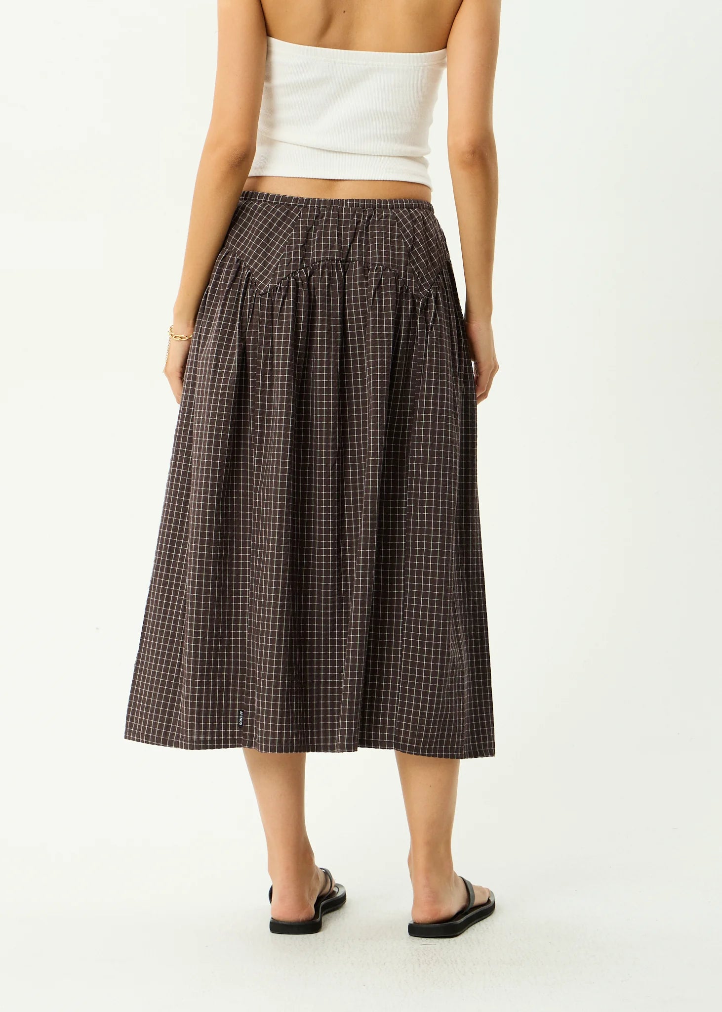 Lux - Midi Skirt - Chocolate Check
