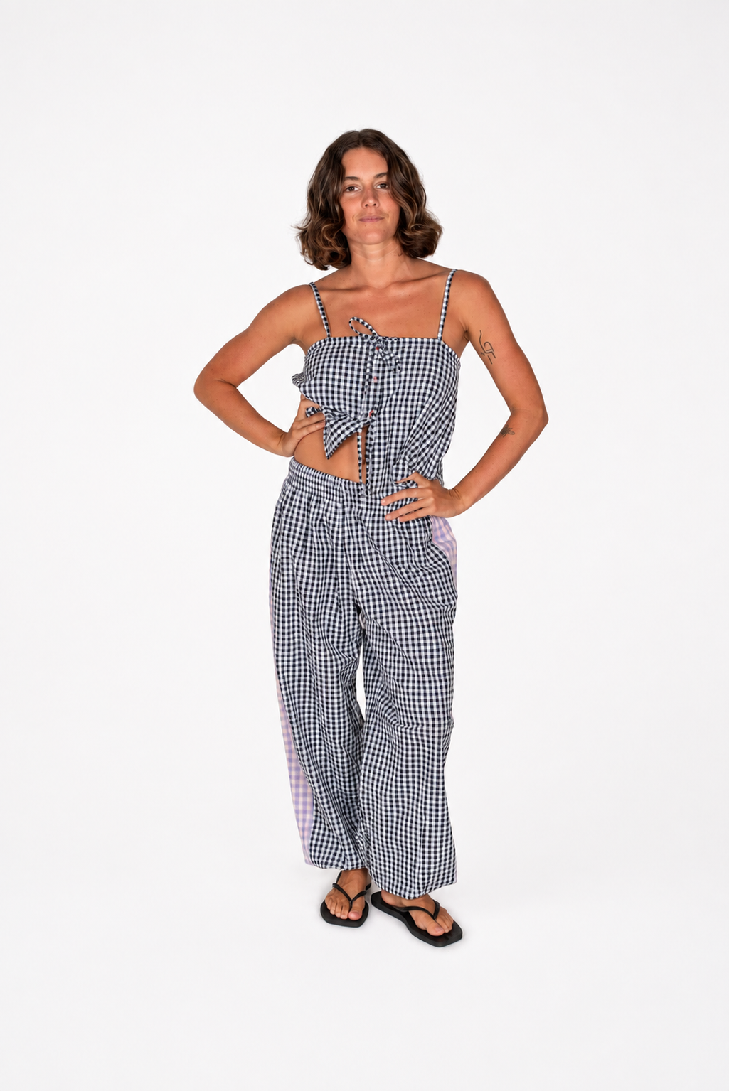 Aura Genie Pants - Black Gingham