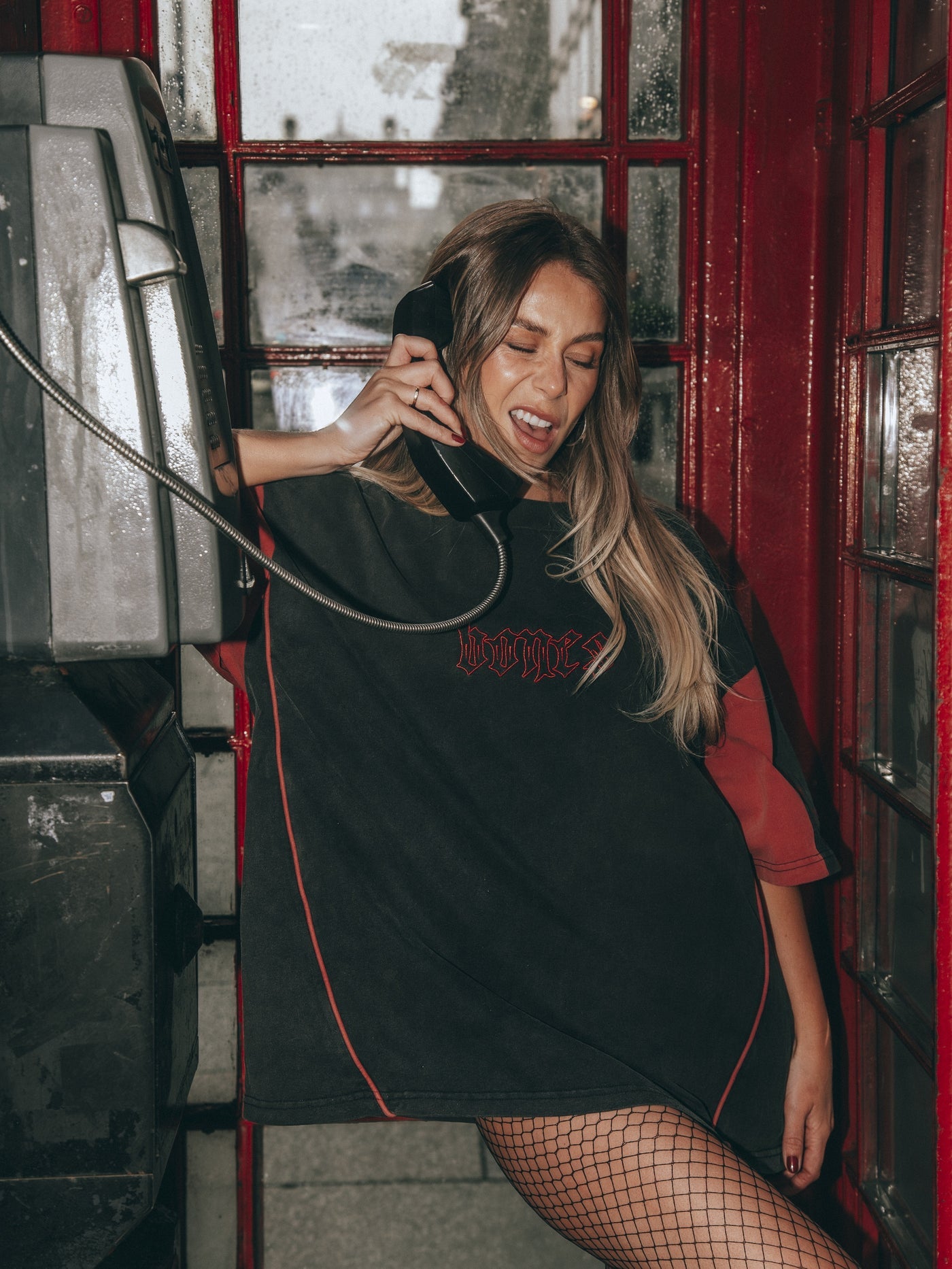90s Steeze Panel Tee - Black/Red