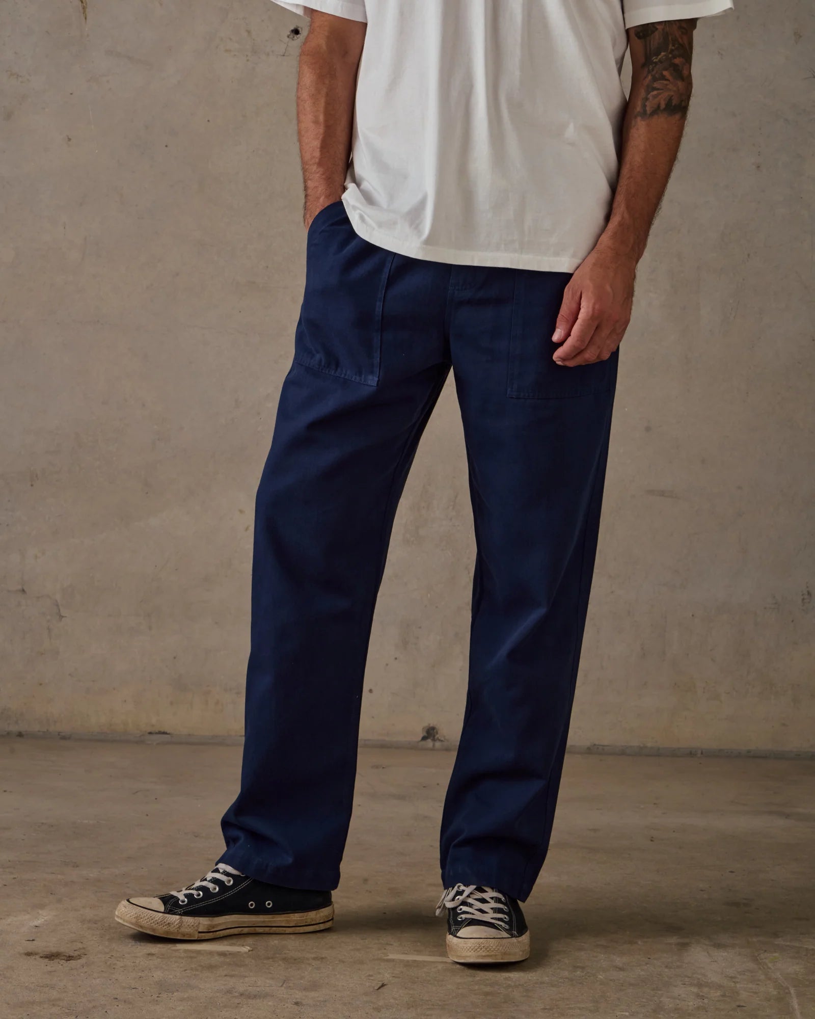 Twill Pants - Dark Blue