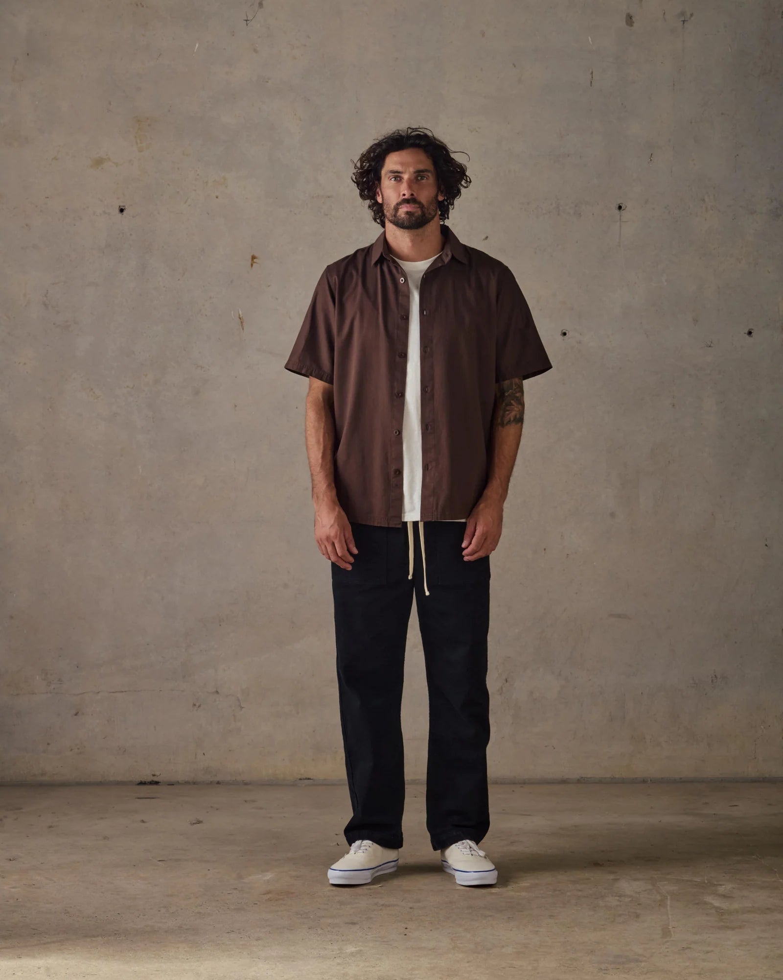 Brushed Twill Pants - Black