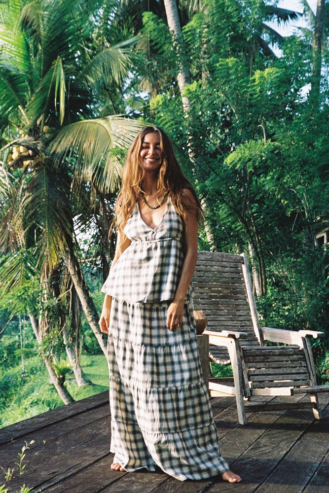 Sonder Check Tier Skirt