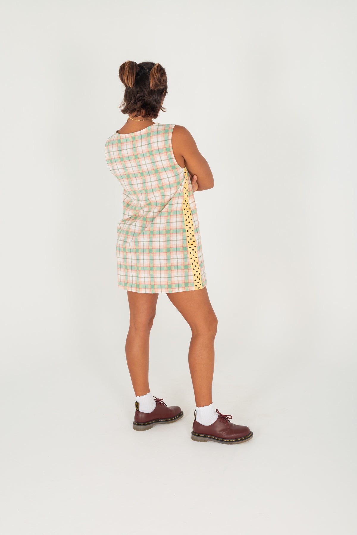 Sanna Shift Dress - Sky Check