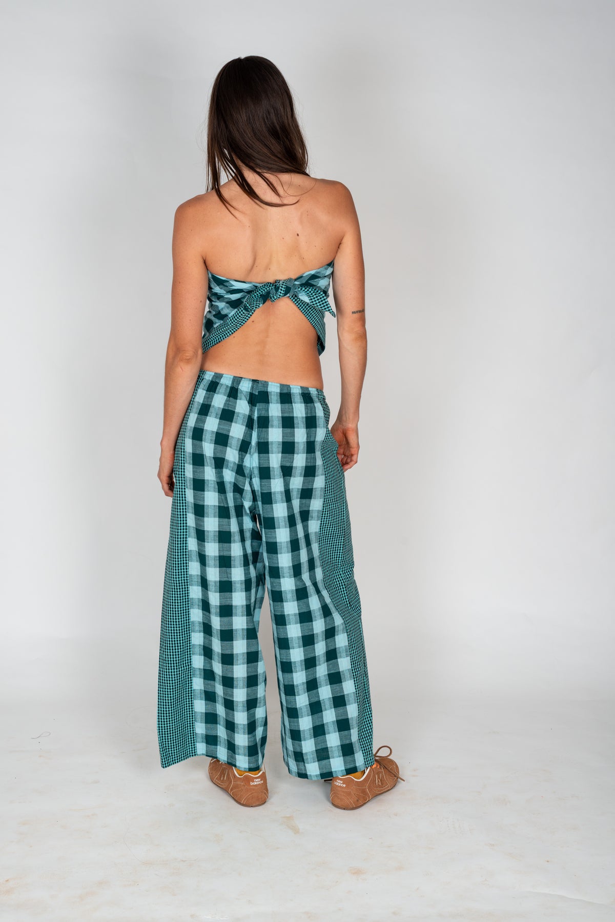 Patchwork Pant - Turquoise Check