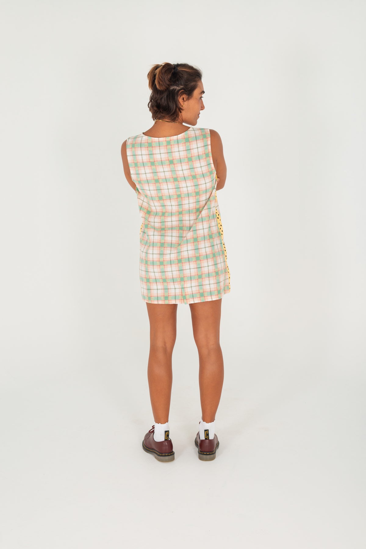 Sanna Shift Dress - Sky Check