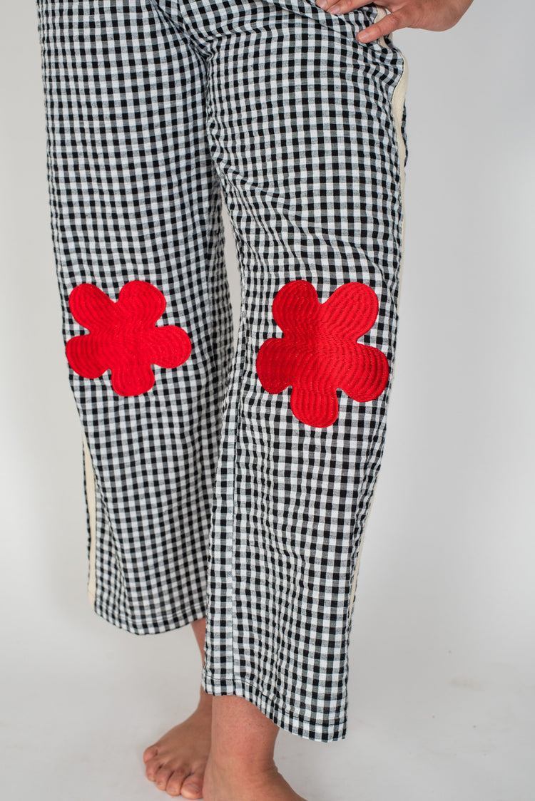 Flare Pant - Black Gingham