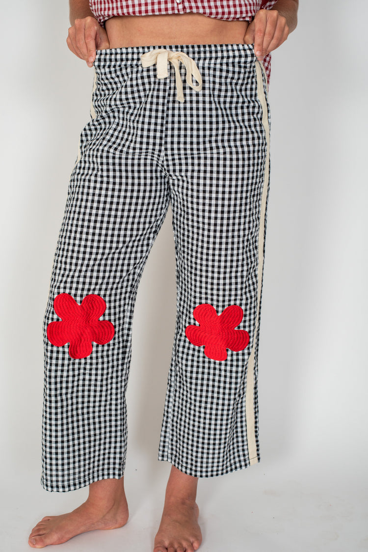 Flare Pant - Black Gingham