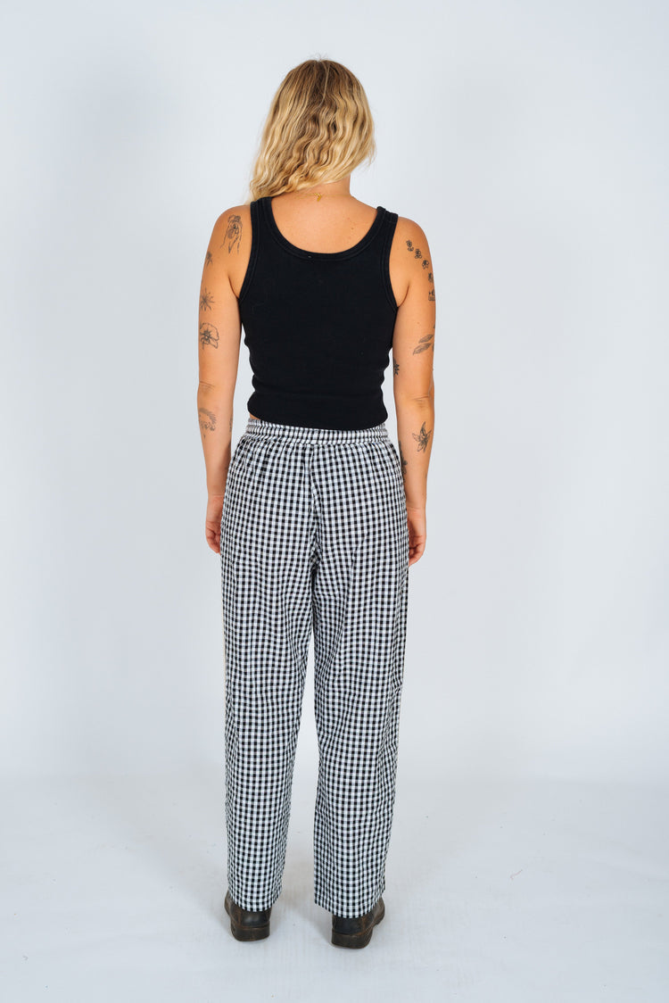 Flare Pant - Black Gingham