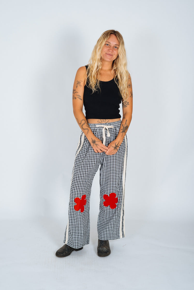 Flare Pant - Black Gingham