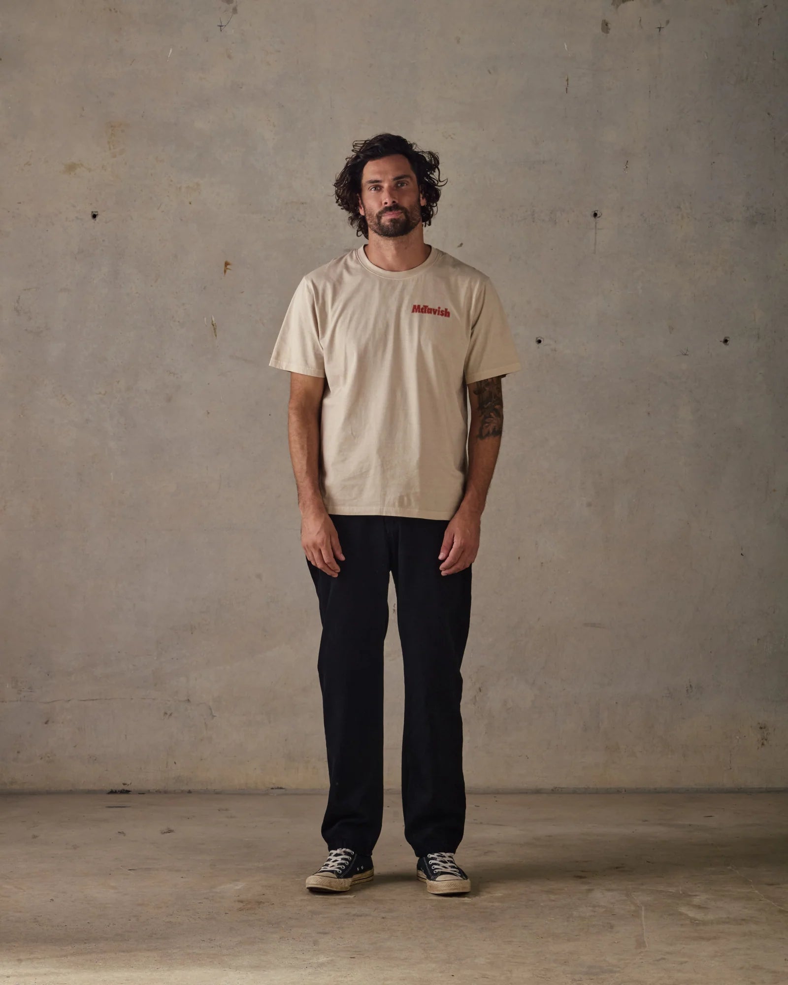 Glassers Tee by Schuyler Beecroft - Light Tan