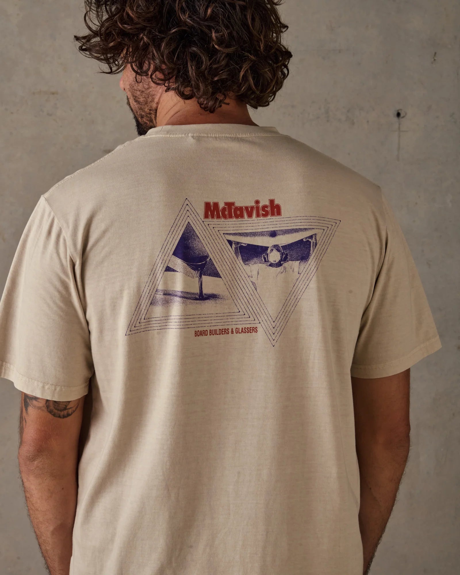 Glassers Tee by Schuyler Beecroft - Light Tan