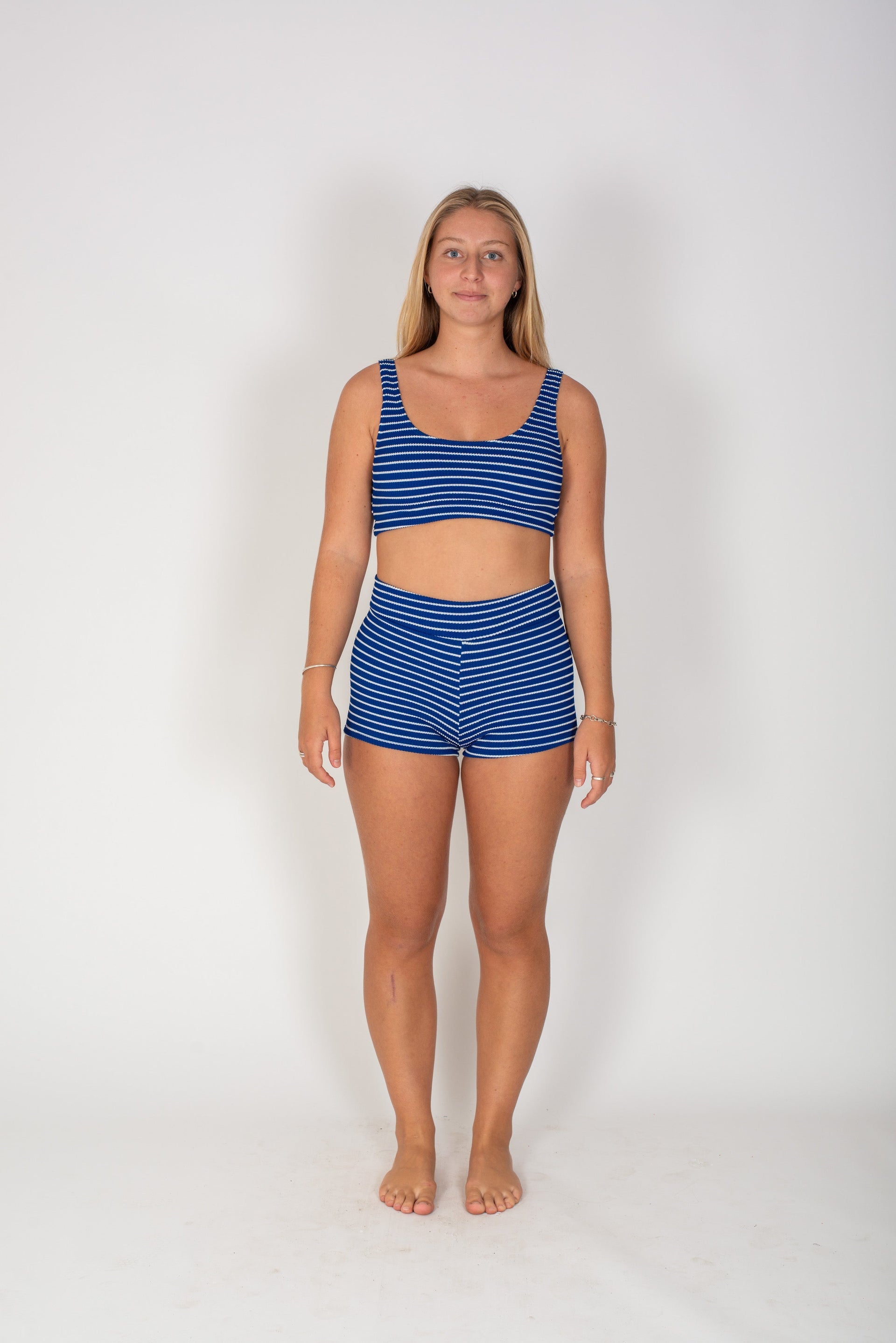 Retro Bikini Bottoms - Navy Stripe