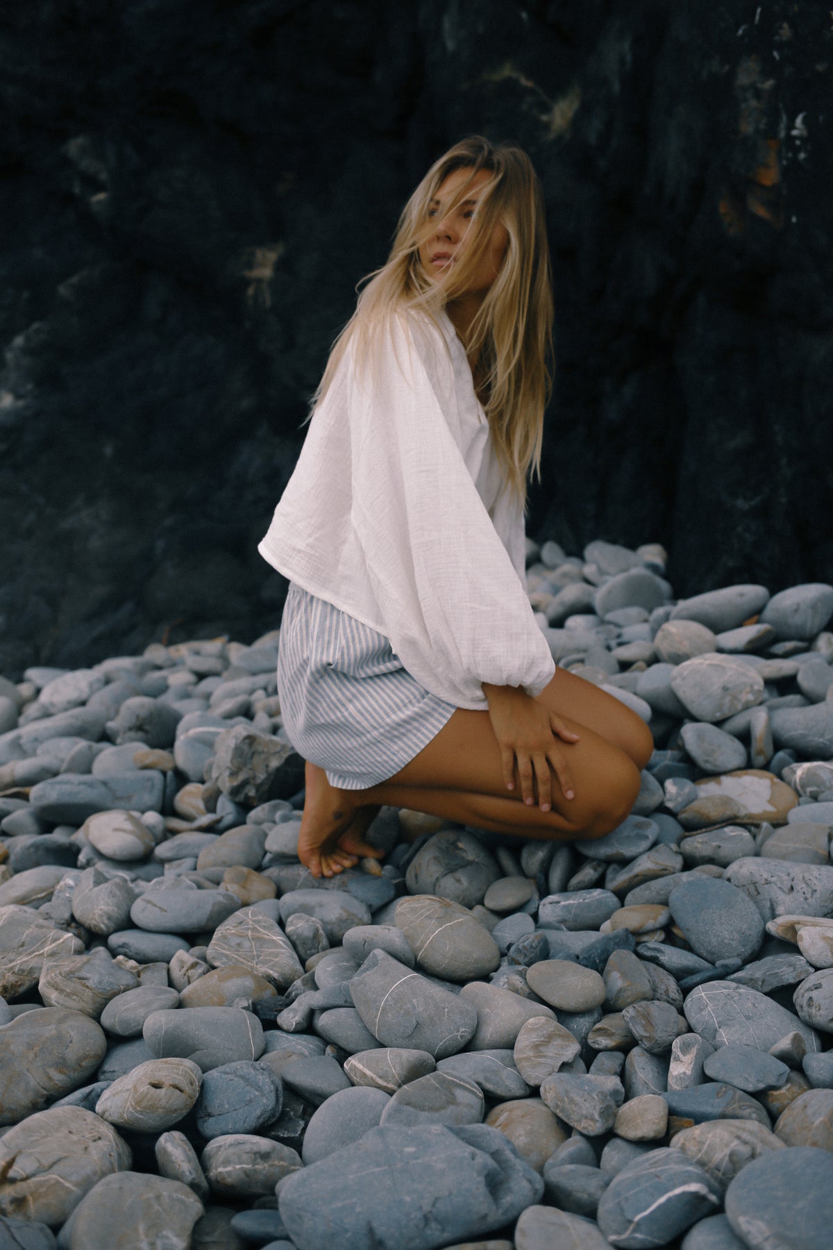 Ella Wrap Top - White