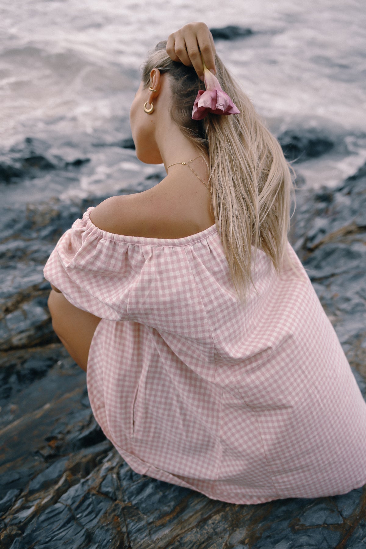 Chloe Dress - Pink Gingham