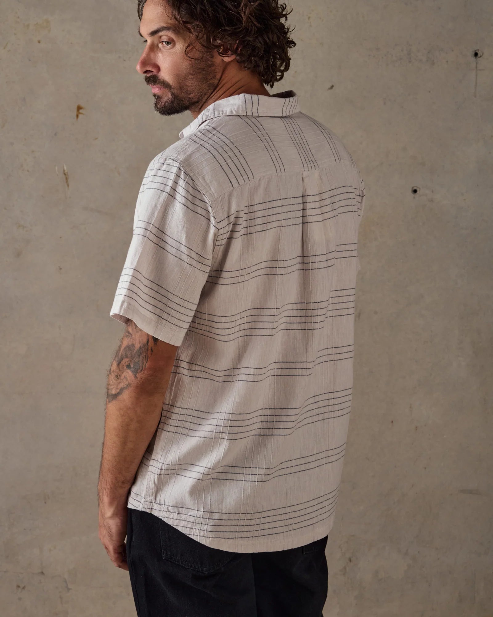 Hemp Shirt - White Multi