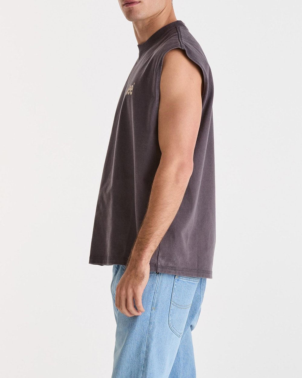Faded Boxcut Muscle Tee - Midnight