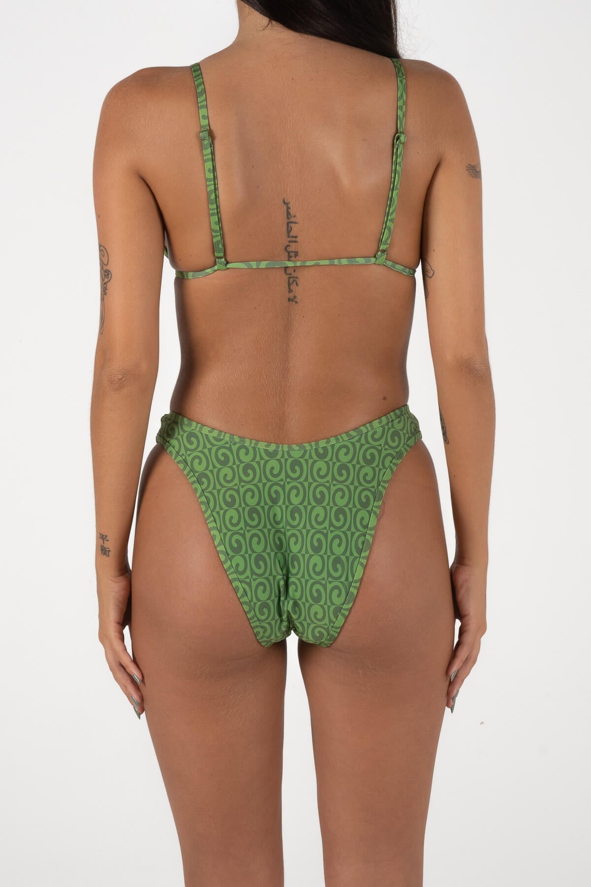Hotstuff Front Tie Top - Fern Green