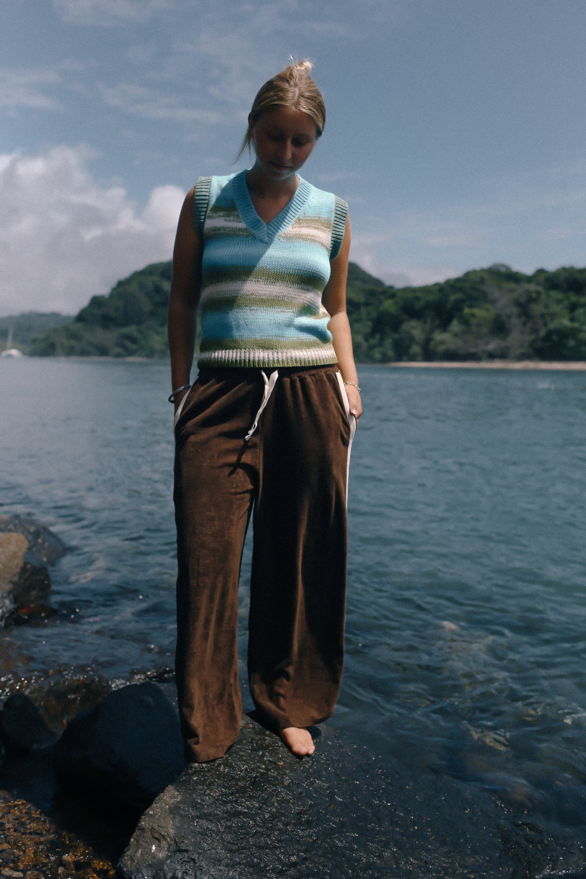 Knit Vest - Ocean