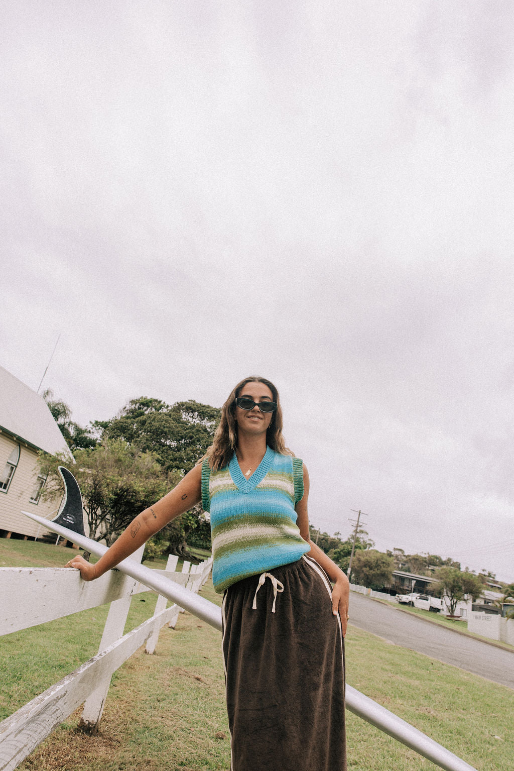 Knit Vest - Ocean