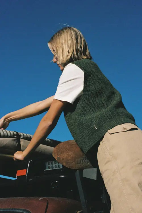 Knit Vest - Green