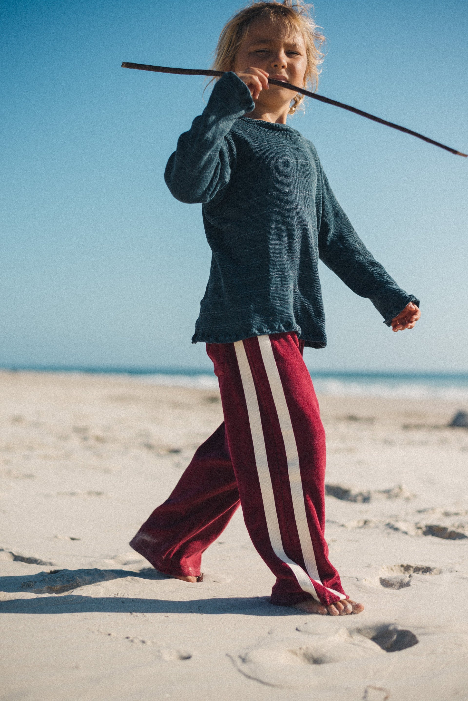 Mini Terry Pant - Berry