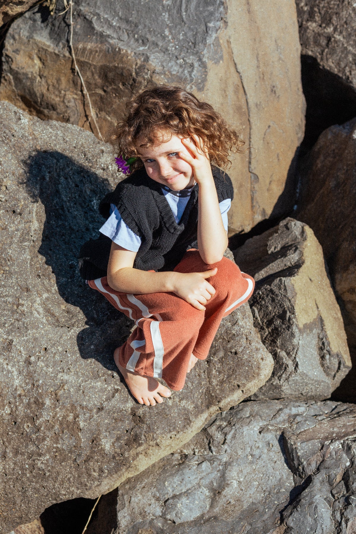 Mini Terry Pant - Rust