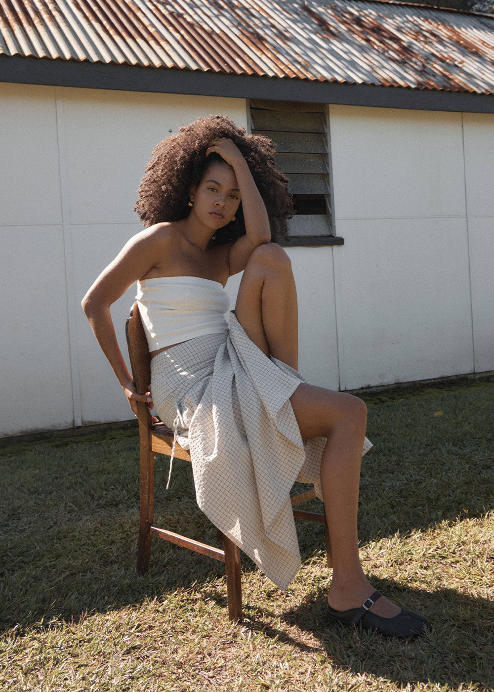 Nadia Maxi Skirt - Reverb Moonbeam Check