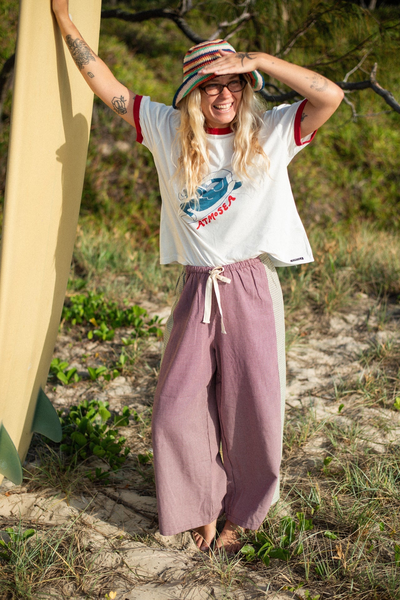 Patchwork Pant - Hound Tooth