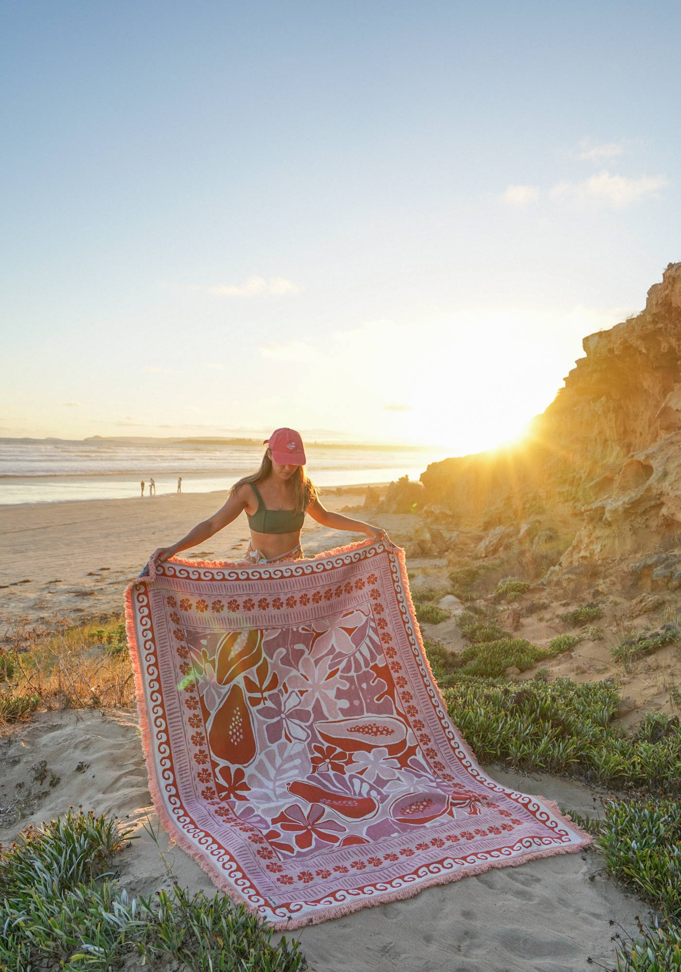 The Pink Papaya Travel Rug
