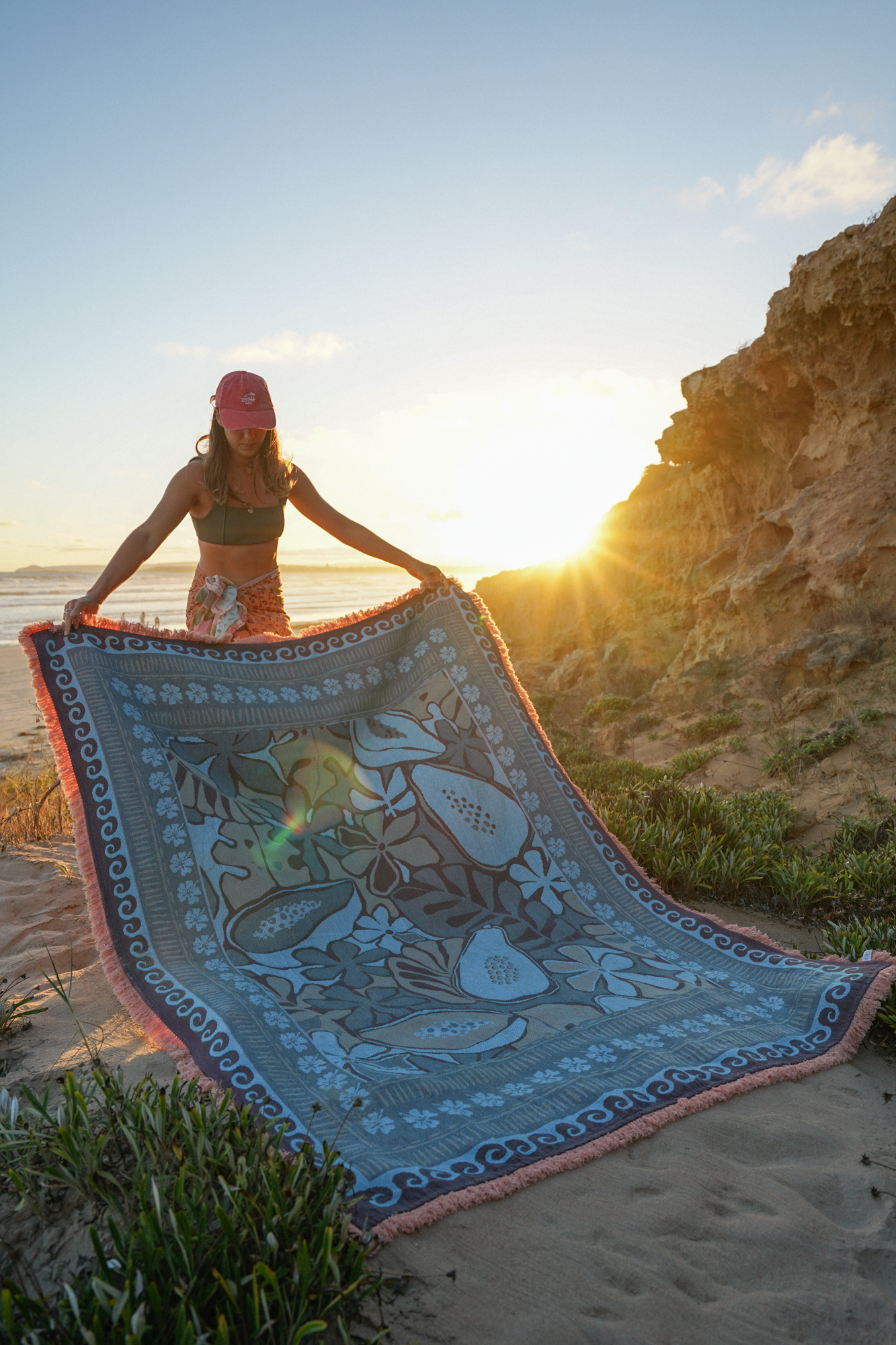 The Pink Papaya Travel Rug