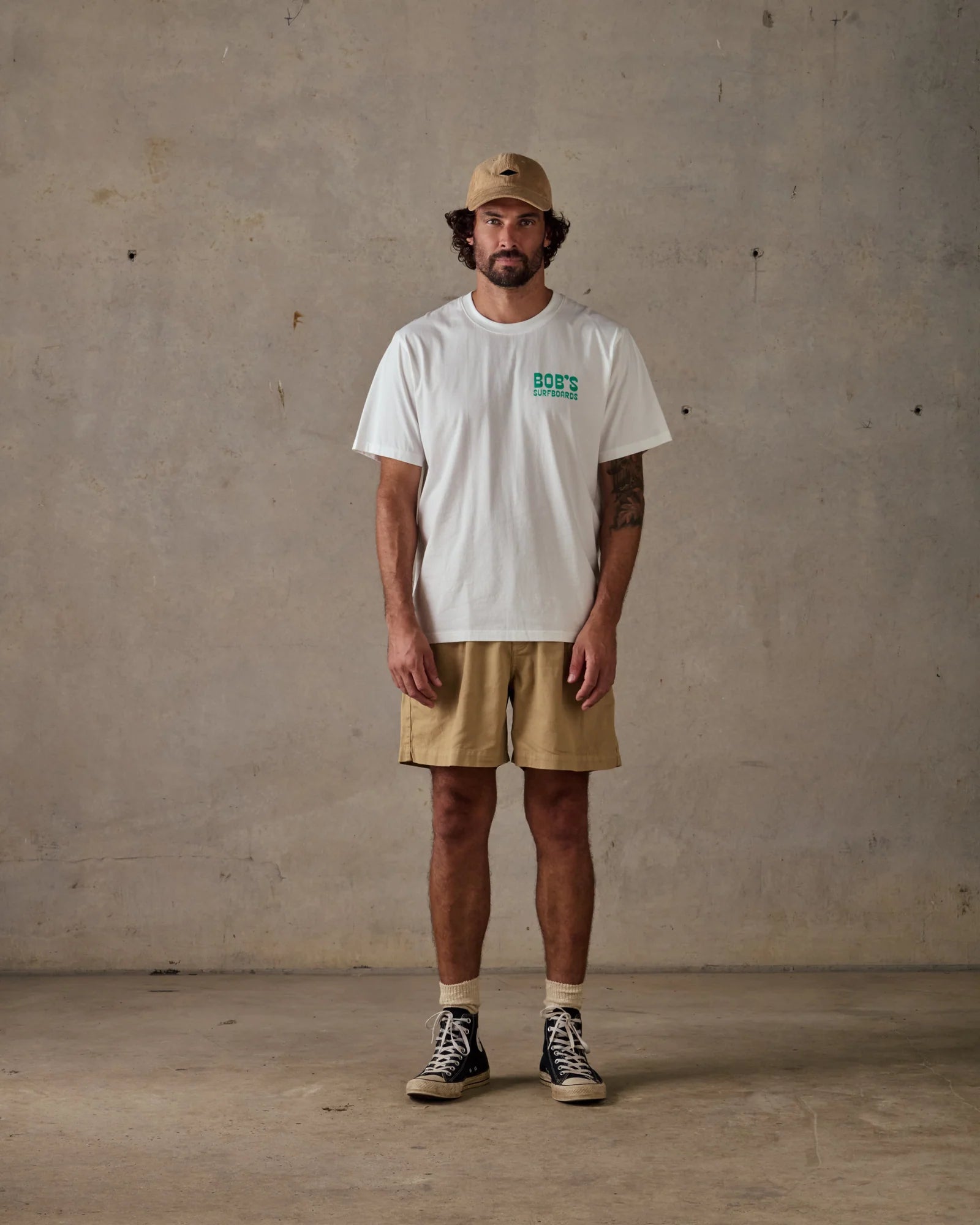 Pinched Rails Tee - White
