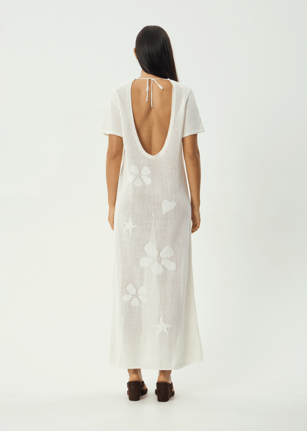 Riley Knit Maxi Dress - White