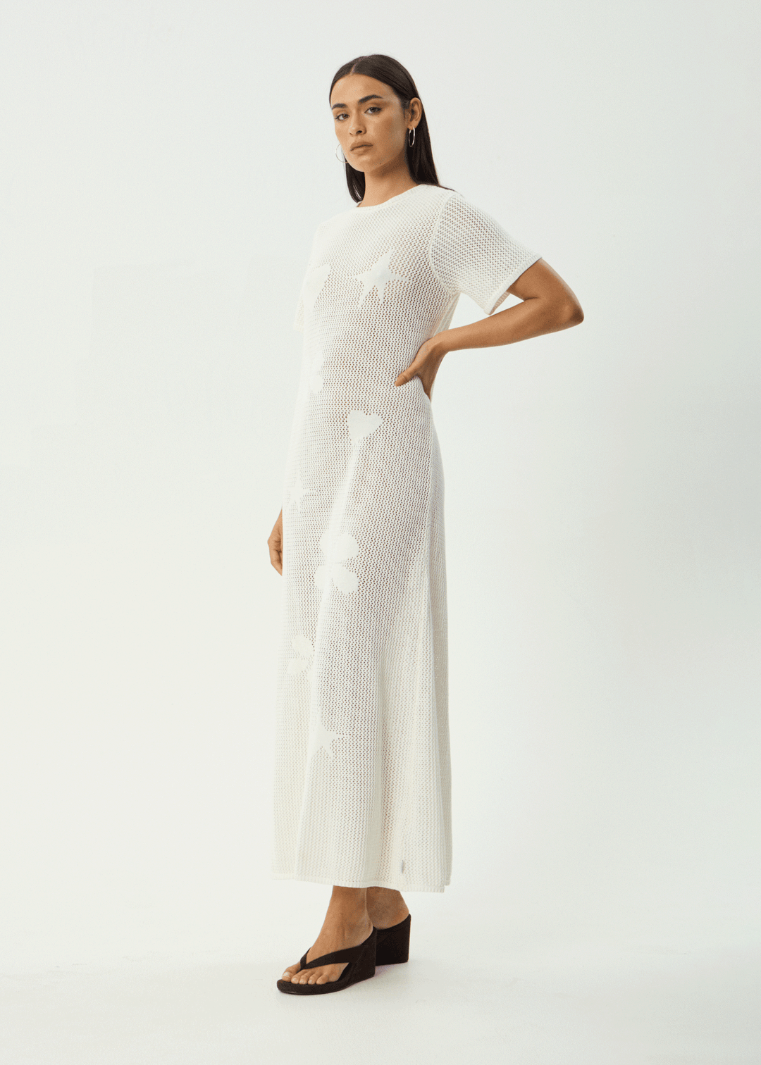 Riley Knit Maxi Dress - White