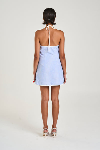 Mini Wrap Dress - Sea Stripe