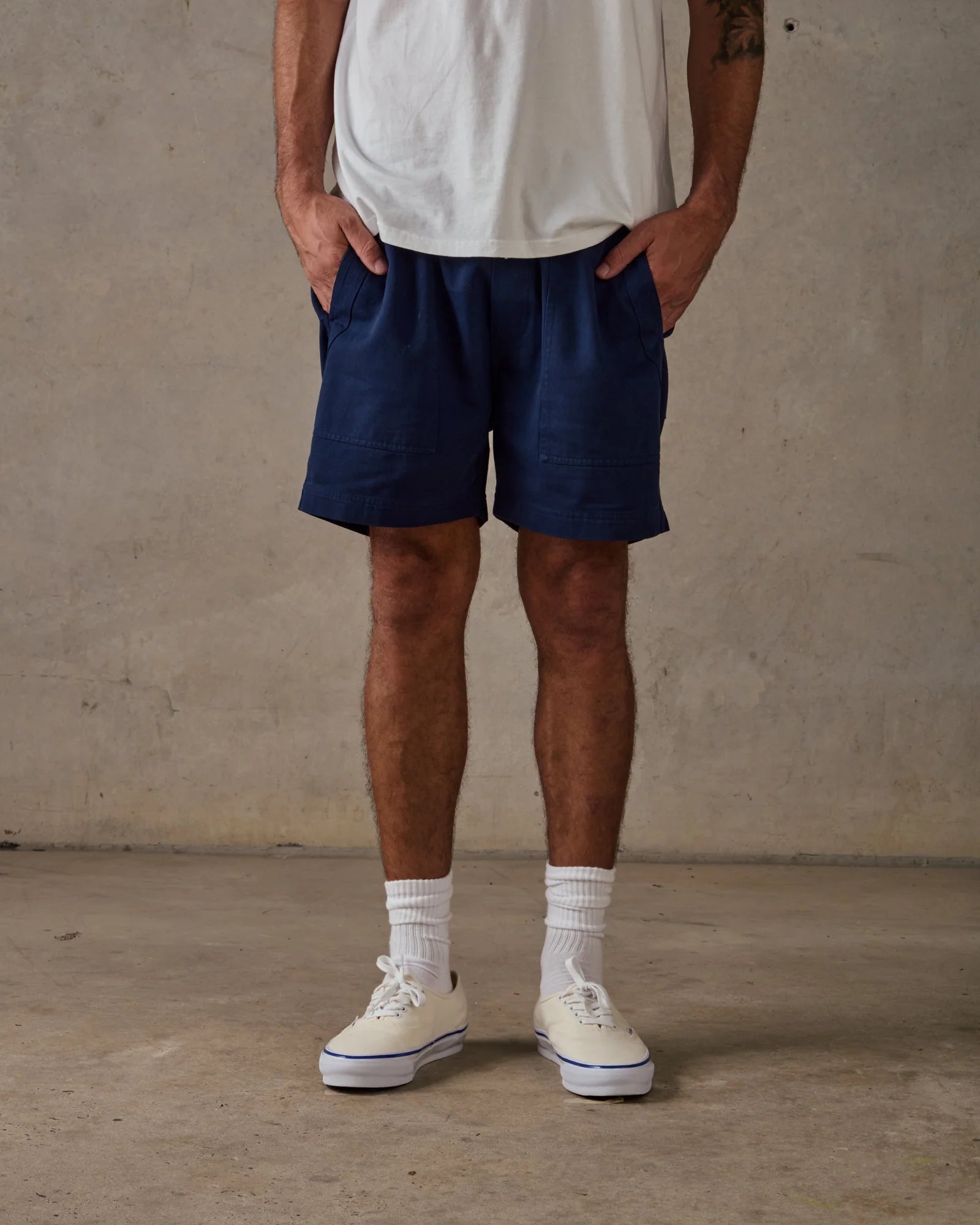 Twill Shorts - Dark Blue