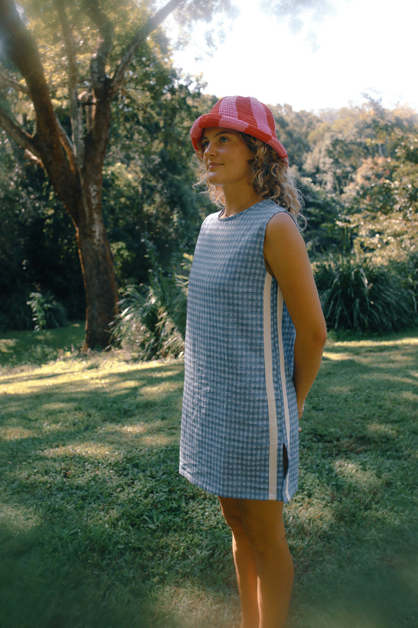 Sporty Dress - Blue Gingham