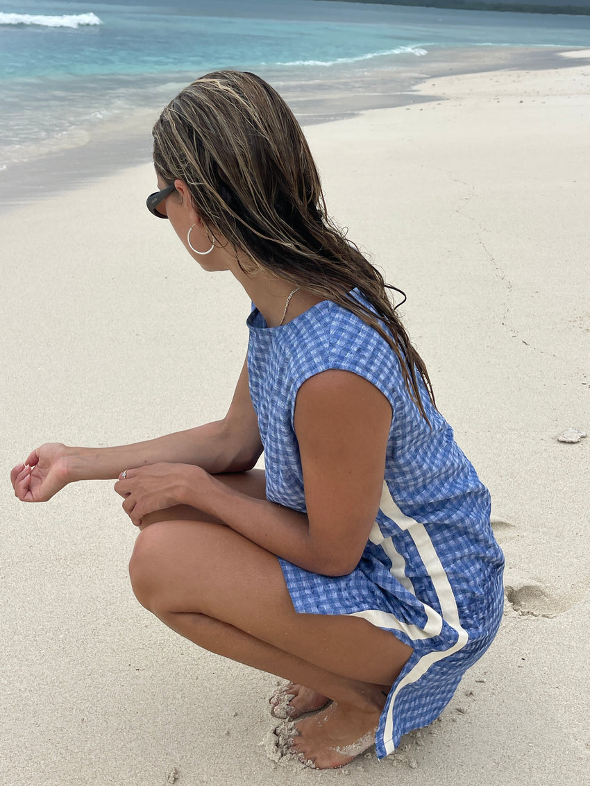 Sporty Dress - Blue Gingham