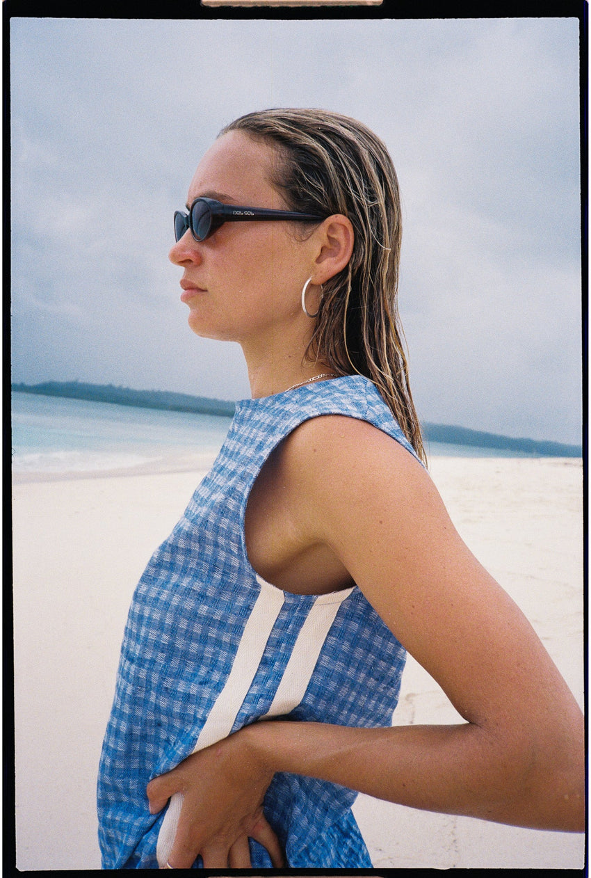 Sporty Dress - Blue Gingham