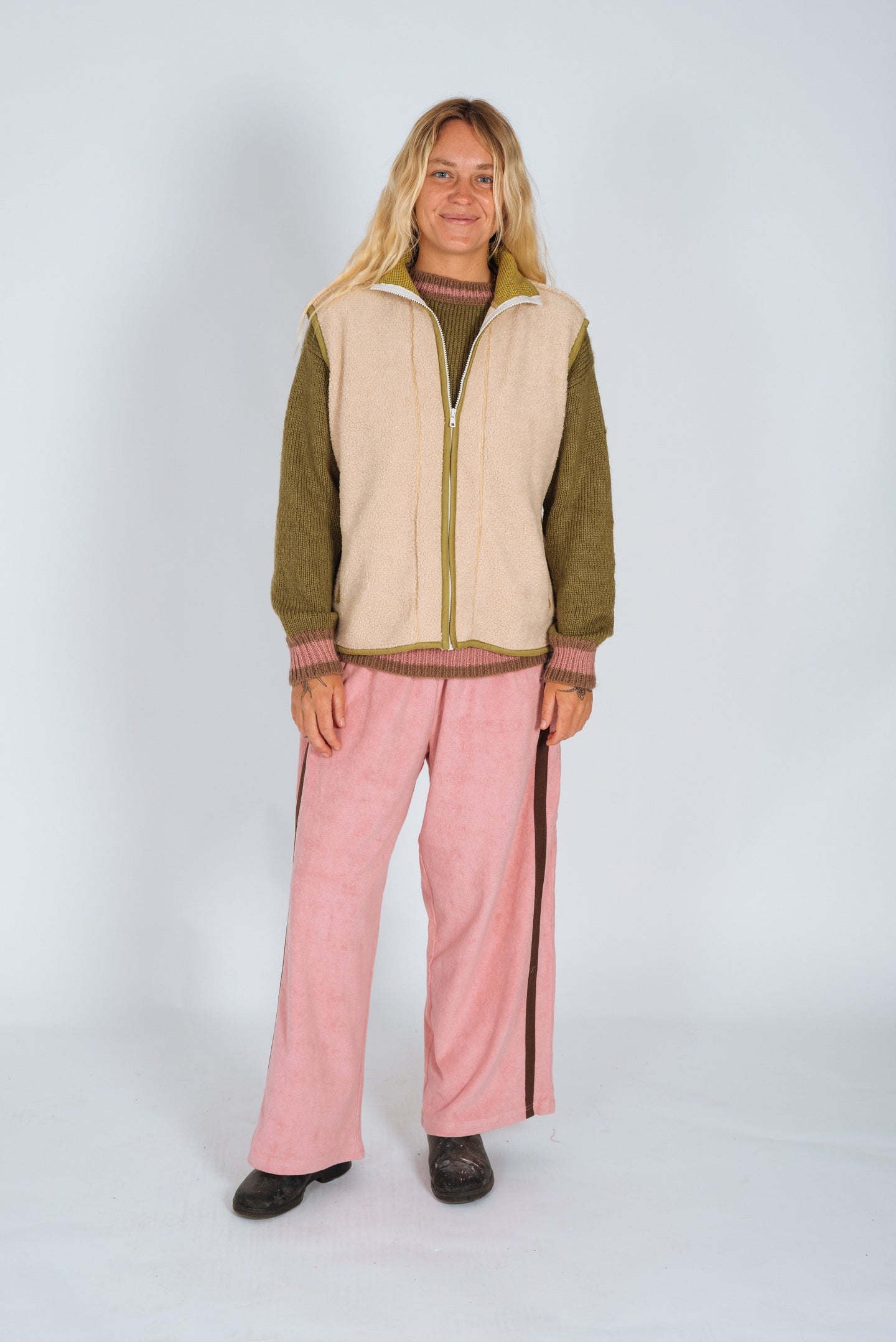 Surf Coach Front Zip Vest - Cream